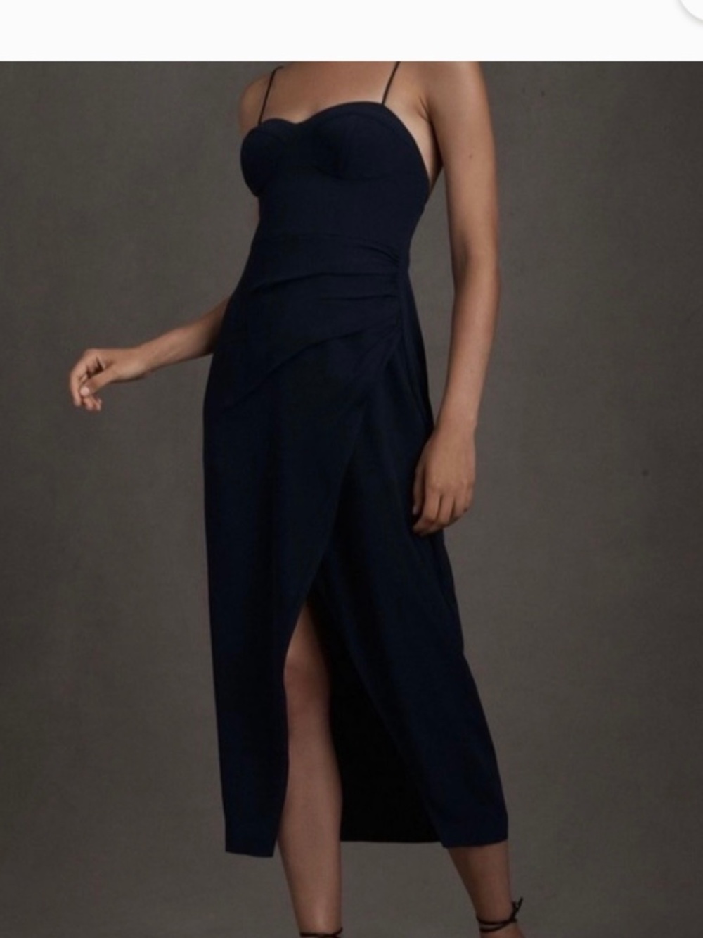 Anthropologie BHLDN navy formal dress